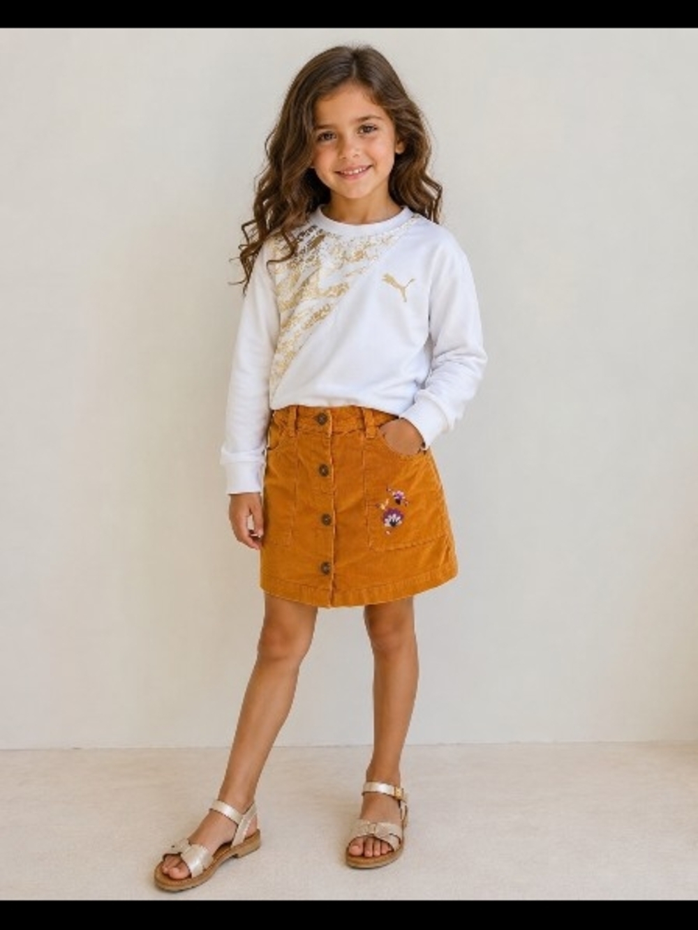 Skirt And Sweater For Girl.